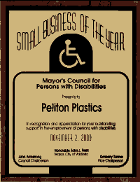 Business of the Year 2009 Peliton Plastics Business of the Year 2009 Peliton Plastics