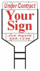 Realty Sign with Agent Rider
