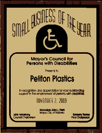 Peliton's Small Business of the Year Award