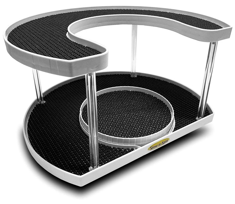Stow n Spin lazy susan turntable molded by Peliton